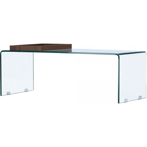 Telemark soffbord 110 x 50 cm - Transparent/Valnöt Telemark soffbord 110 x 50 cm - Transparent/Valnöt