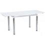 Amalie matbord 110-170 cm - Vit / Krom