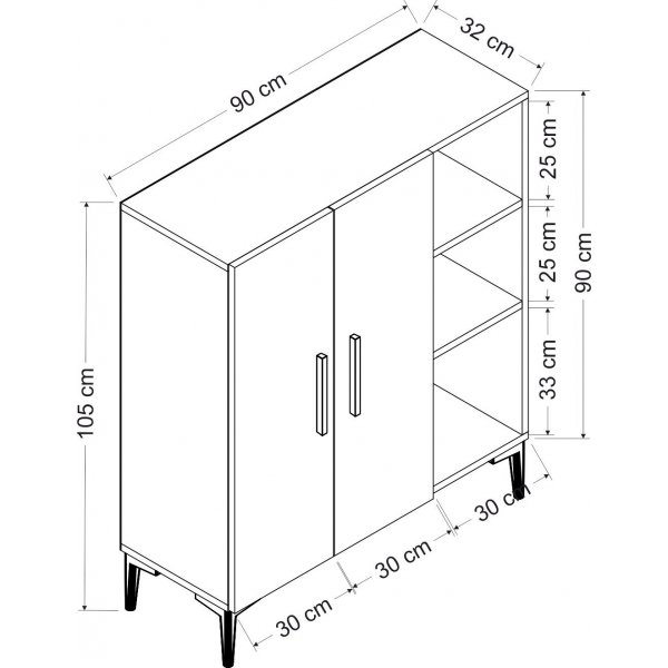 Armoire Viva - Saphir/blanc
