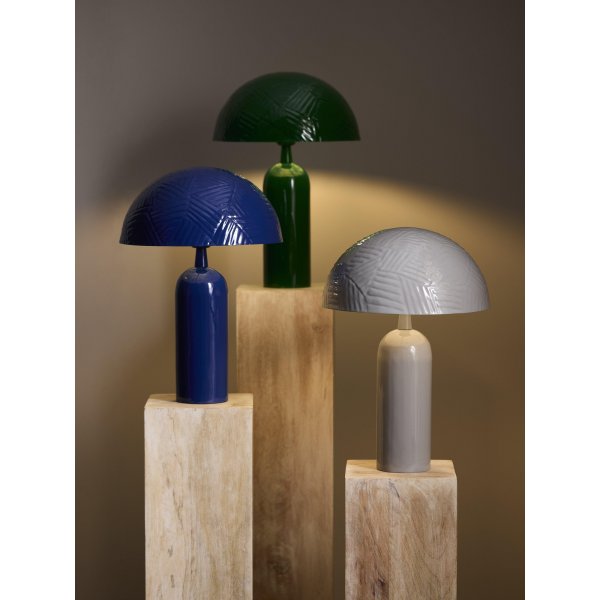 Geribbelde lampenkap - Blauw - 31 cm Geribbelde lampenkap - Blauw - 31 cm