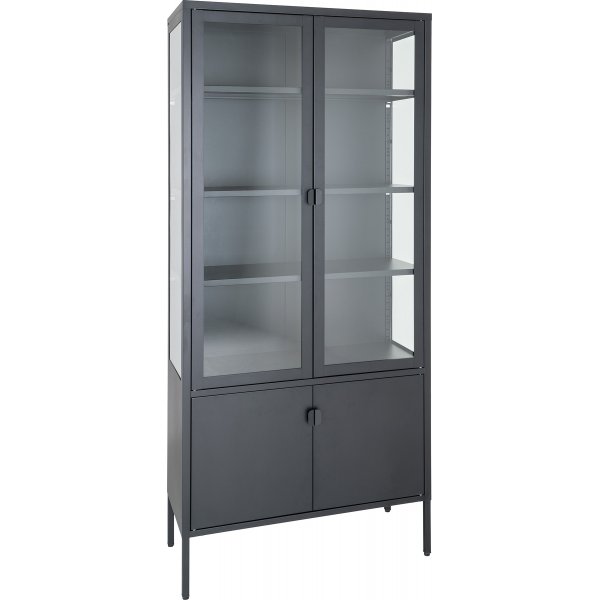 Brisbane vitrinekast 80x35x180 cm - Zwart Brisbane vitrinekast 80x35x180 cm - Zwart