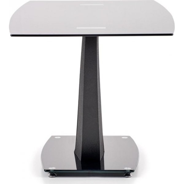 Matbord 140 x 80 cm svart glas