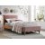 Cadre de lit Acoma 90x200 cm - Velours rose + Pieds de meubles