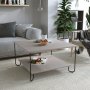 Marbo soffbord 80 x 80 cm - Ljus mocka