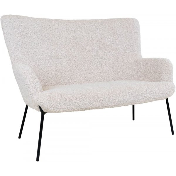 Canapé 2 places Glasgow - Peau de mouton (cuir artificiel)/noir Canapé 2 places Glasgow - Peau de mouton (cuir artificiel)/noir