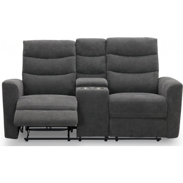 Canapé inclinable Chicago 2 places avec mécanisme électrique - Gris Canapé inclinable Chicago 2 places avec mécanisme électrique - Gris