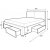 Cadre de lit Arijana 160x200 cm gris avec rangement