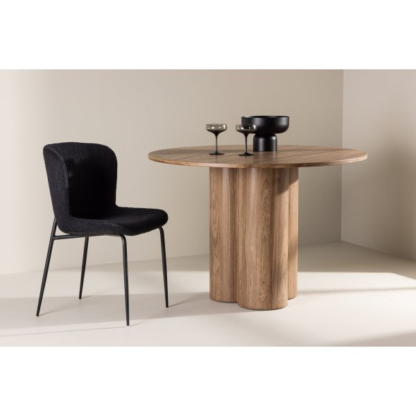 Table à manger Ø110 cm marron - Olivia Table à manger Ø110 cm marron - Olivia