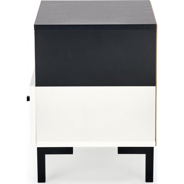 Chantelle sängbord - Vit/svart Chantelle sängbord - Vit/svart