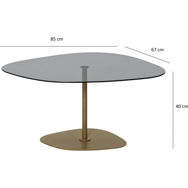 Soho soffbord 85 x 67 cm - Mörkgrå/guld Soho soffbord 85 x 67 cm - Mörkgrå/guld