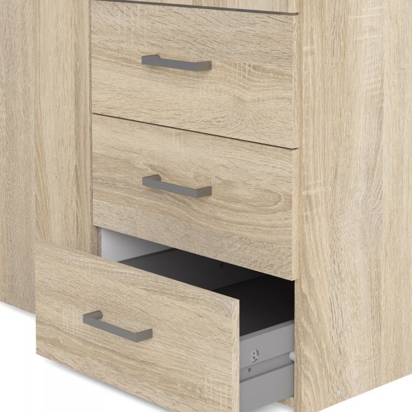 Armoire Space avec 3 portes et 3 tiroirs - Chêne Armoire Space avec 3 portes et 3 tiroirs - Chêne