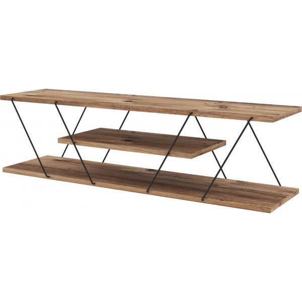 Canaz TV-bänk - Svart/valnöt Canaz TV-bänk - Svart/valnöt