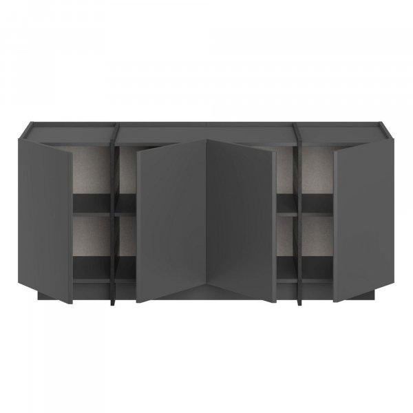 Sideboard Dromma 180 cm - Antracit/Svart