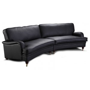 Howard Luxor XL svängd 5-sits soffa - Valfri färg + Möbelvårdskit för textilier
