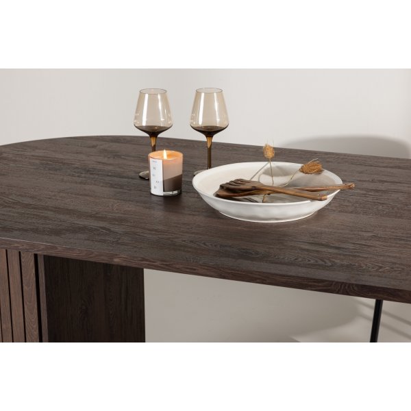 Hrn matbord 200 x 90 cm - Mocca