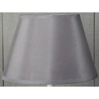 Siden oval lampskärm 25 cm - Mörkgrå Siden oval lampskärm 25 cm - Mörkgrå
