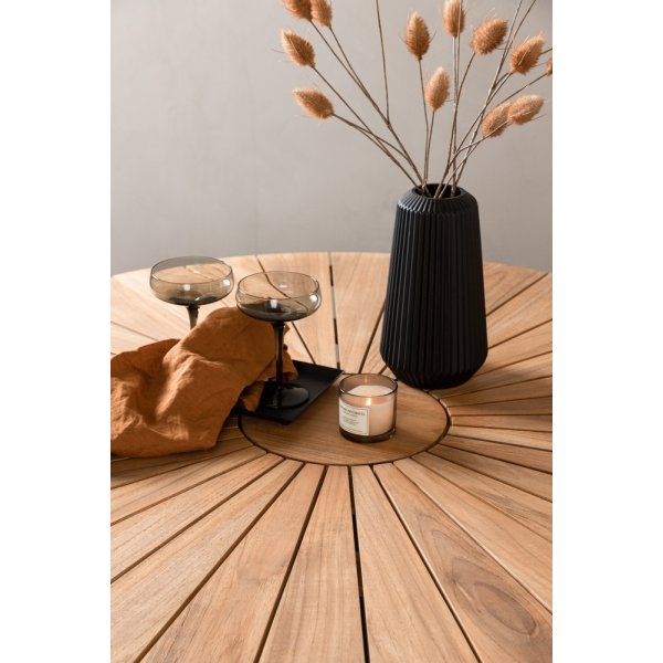 Croft matbord 120 cm - Svart/Natur