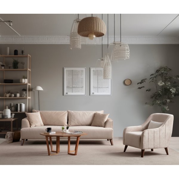 Canapé 3 places Buhara - Écru Canapé 3 places Buhara - Écru