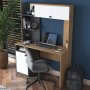 Hanna skrivbord 7, 117 x 46 cm - Antracit/valnt/vit