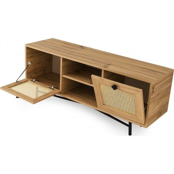 Begonya TV-bänk 140 cm - Ek/svart Begonya TV-bänk 140 cm - Ek/svart