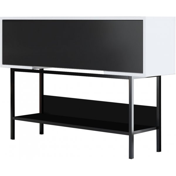 Force avlastningsbord - Svart/vit/silver