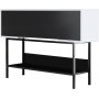 Force avlastningsbord - Svart/vit/silver