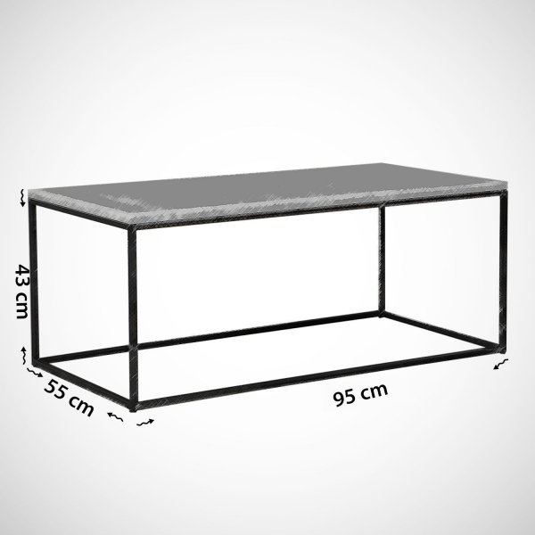 Table basse Cosco 95 x 55 cm - Blanc/noir Table basse Cosco 95 x 55 cm - Blanc/noir