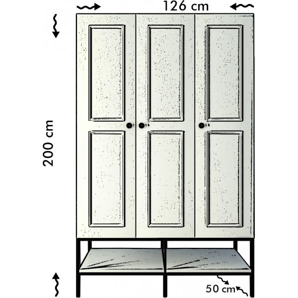 Armoire Martin 126 cm - Blanc Armoire Martin 126 cm - Blanc