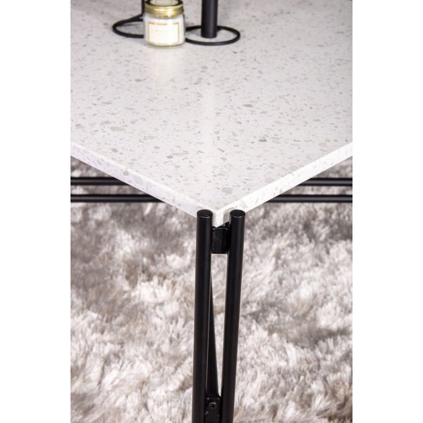 Table basse Fresca 75 x 75 cm - Terrazzo noir/blanc Table basse Fresca 75 x 75 cm - Terrazzo noir/blanc