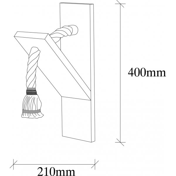Erebos wandlamp 1 - Hout