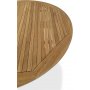 Salt runt matbord i teak D120 cm + Textilrengring fr mbler