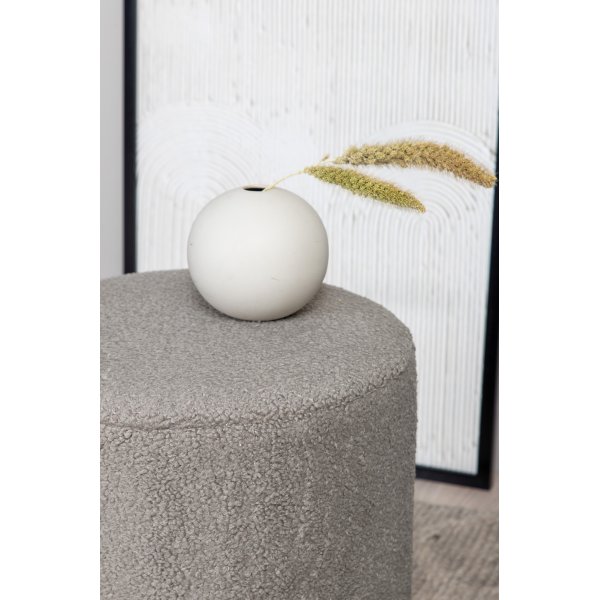 Pouf Rmi - Peluche gris beige