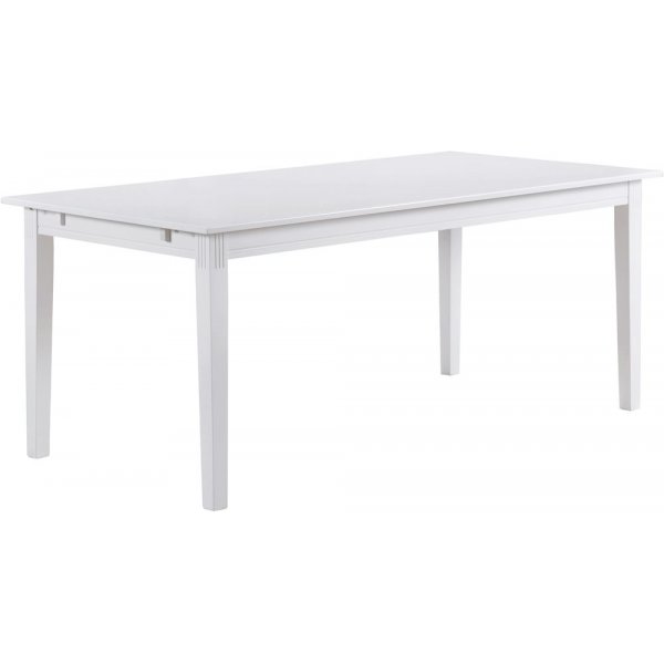 Wittskr matbord 180 cm - Vit