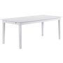Wittskr matbord 180 cm - Vit