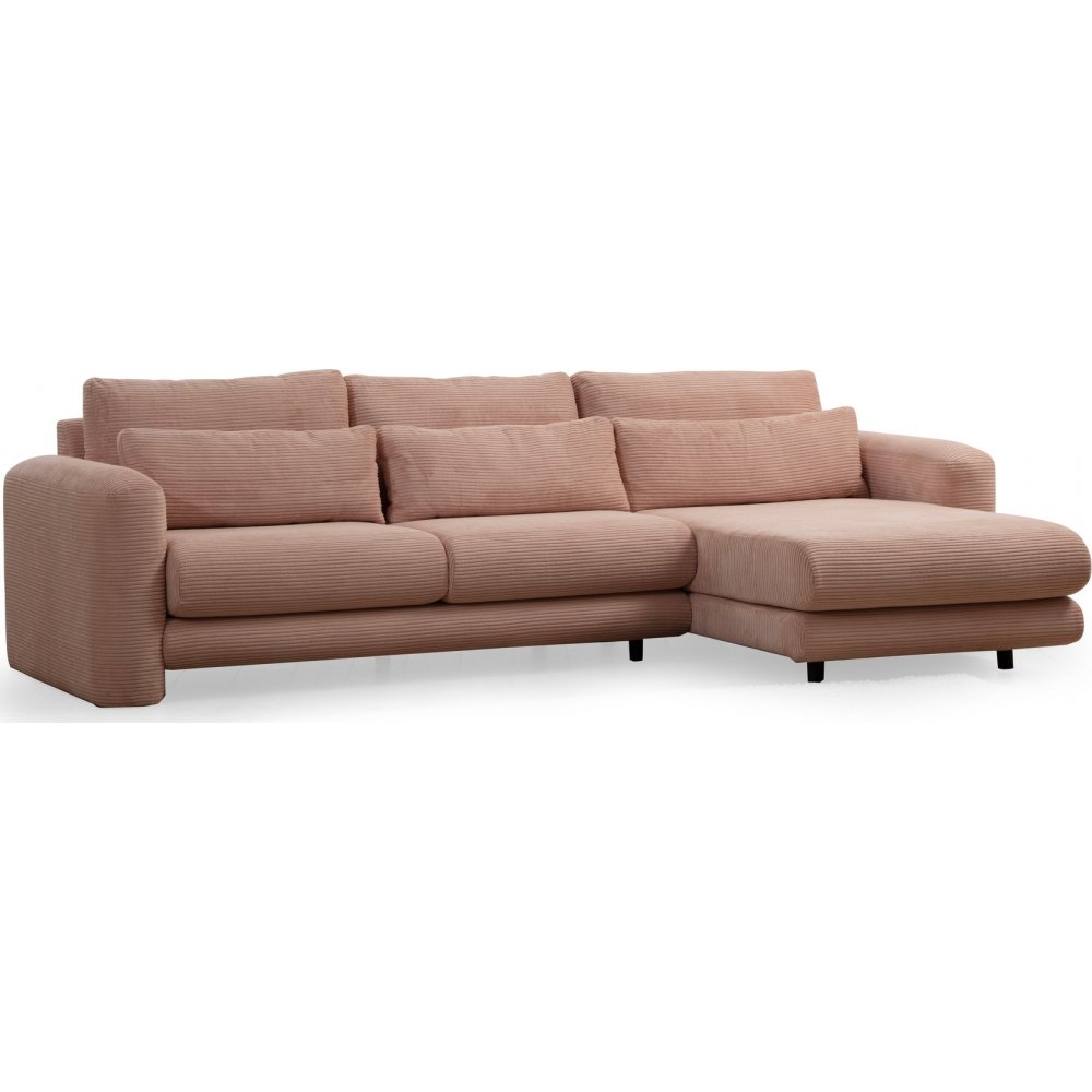 Suzy divansoffa höger - Rosa - Tygsoffor, Soffor