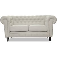 Ashford 2-sits chesterfield - Beige Linne Ashford 2-sits chesterfield - Beige Linne
