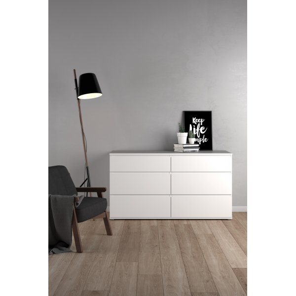Nova ladekast met 6 lades - Wit Nova ladekast met 6 lades - Wit