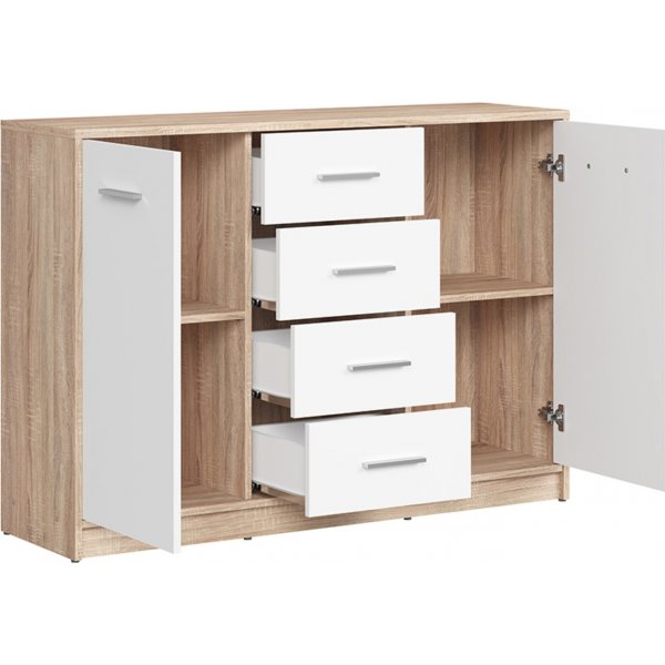 Meuble de rangement Nepo Plus - Chêne Sonoma/blanc Meuble de rangement Nepo Plus - Chêne Sonoma/blanc