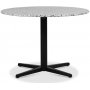SOHO matbord 105 cm - Matt svart kryssfot / Terrazzo Cosmos