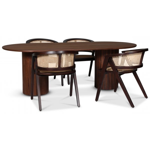 Siknäs karmstol - Brun mahogny/rotting Siknäs karmstol - Brun mahogny/rotting