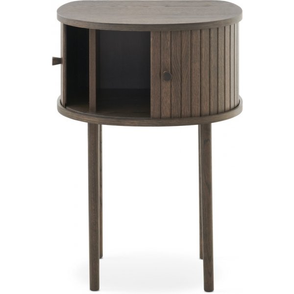 Schuifnachtkastje - Bruin gelakt eikenhout