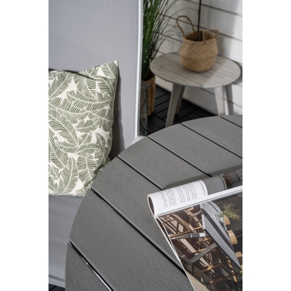 Parma utematgrupp med 2 st Copacabana stolar - Grå/Vit Parma utematgrupp med 2 st Copacabana stolar - Grå/Vit