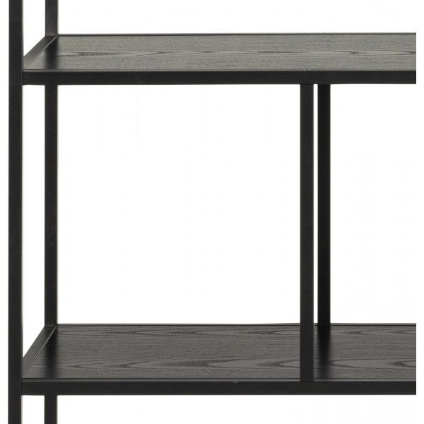 Bibliothque Seaford 135x150 cm - Noir