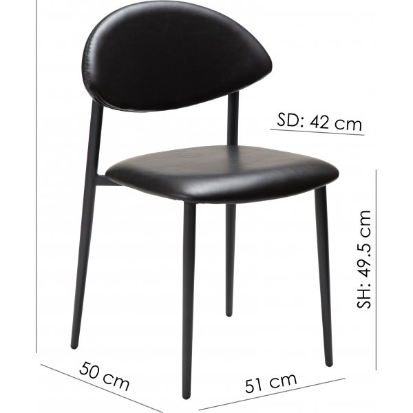 Chaise de salle à manger Tush - PU marron clair Chaise de salle à manger Tush - PU marron clair