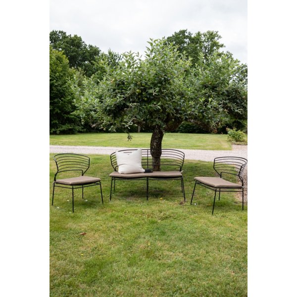 Groupe de canapés Milano - Noir/Beige sable Groupe de canapés Milano - Noir/Beige sable