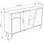 Fione sknk 150 cm - Gr/vit marmor