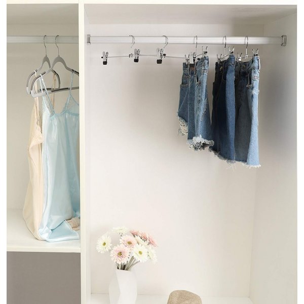 Kjolhängare, metall, 31 cm, 20-pack - Krom/svart Kjolhängare, metall, 31 cm, 20-pack - Krom/svart