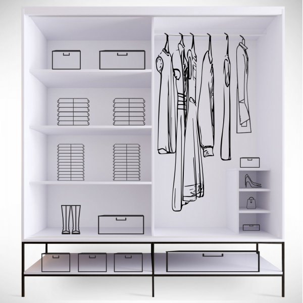 Armoire Martin 190 cm - Blanc Armoire Martin 190 cm - Blanc