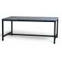 Texas matgrupp med 6 st Texas matstolar Brun PU + Texas matbord betong 180x90 cm