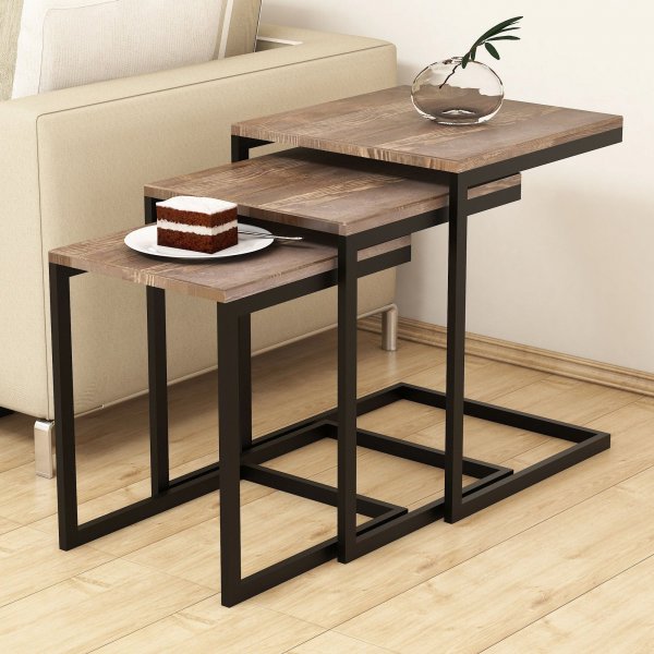 Table Egé 34x40 | 38x43,5 | 44.5x45 cm - Noyer Table Egé 34x40 | 38x43,5 | 44.5x45 cm - Noyer